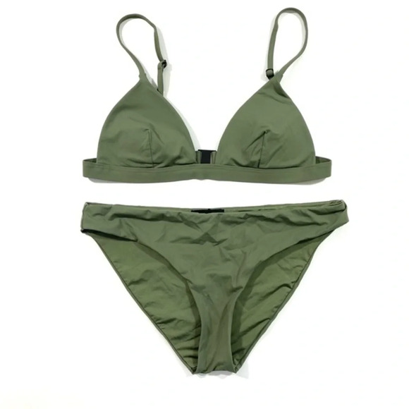 Onia Sani 2 Piece Triangle Bikini Green - Picture 1 of 7